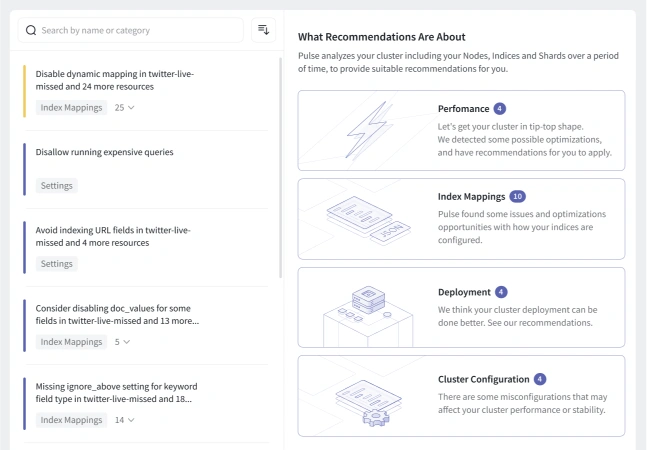 Inside NeverBlink recommendations page